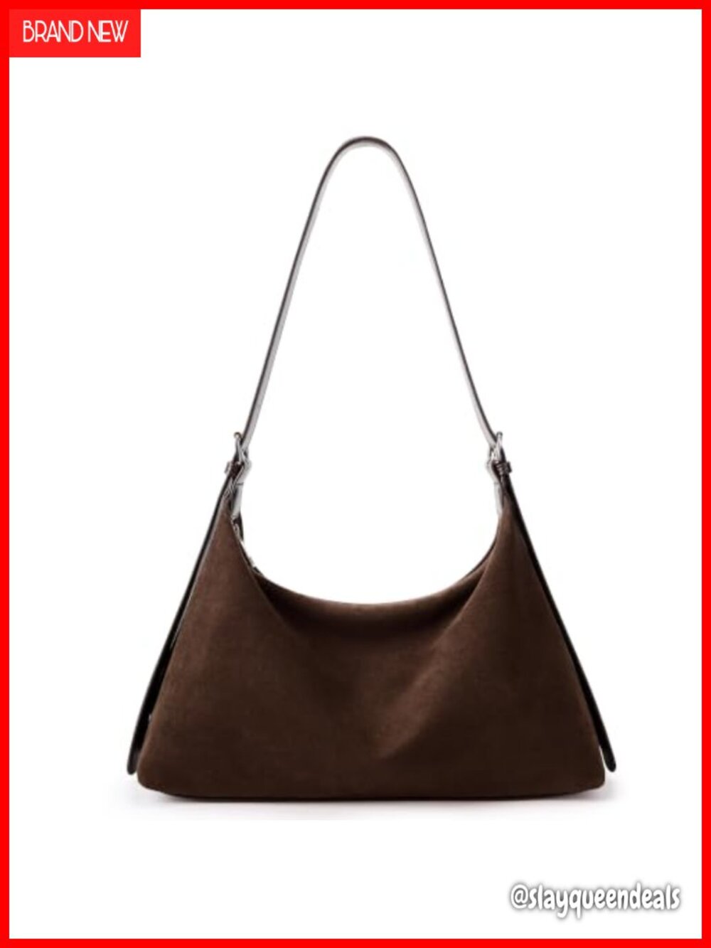 Suede Tote Bag Crescent Hobo Trendy Fall Purse Women